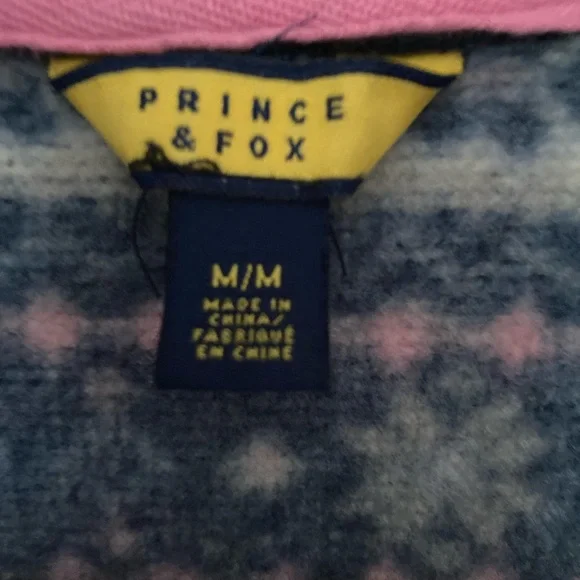 PRINCE & FOX Quarter Zip Pullover Sweatshirt size Med - Picture 3 of 6